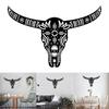 Unique Cow Skull Sculpture Wall Art Abstract Accent Metal Sign Wrought Iron Decors Hangings Pendants for Art Enthusiasts