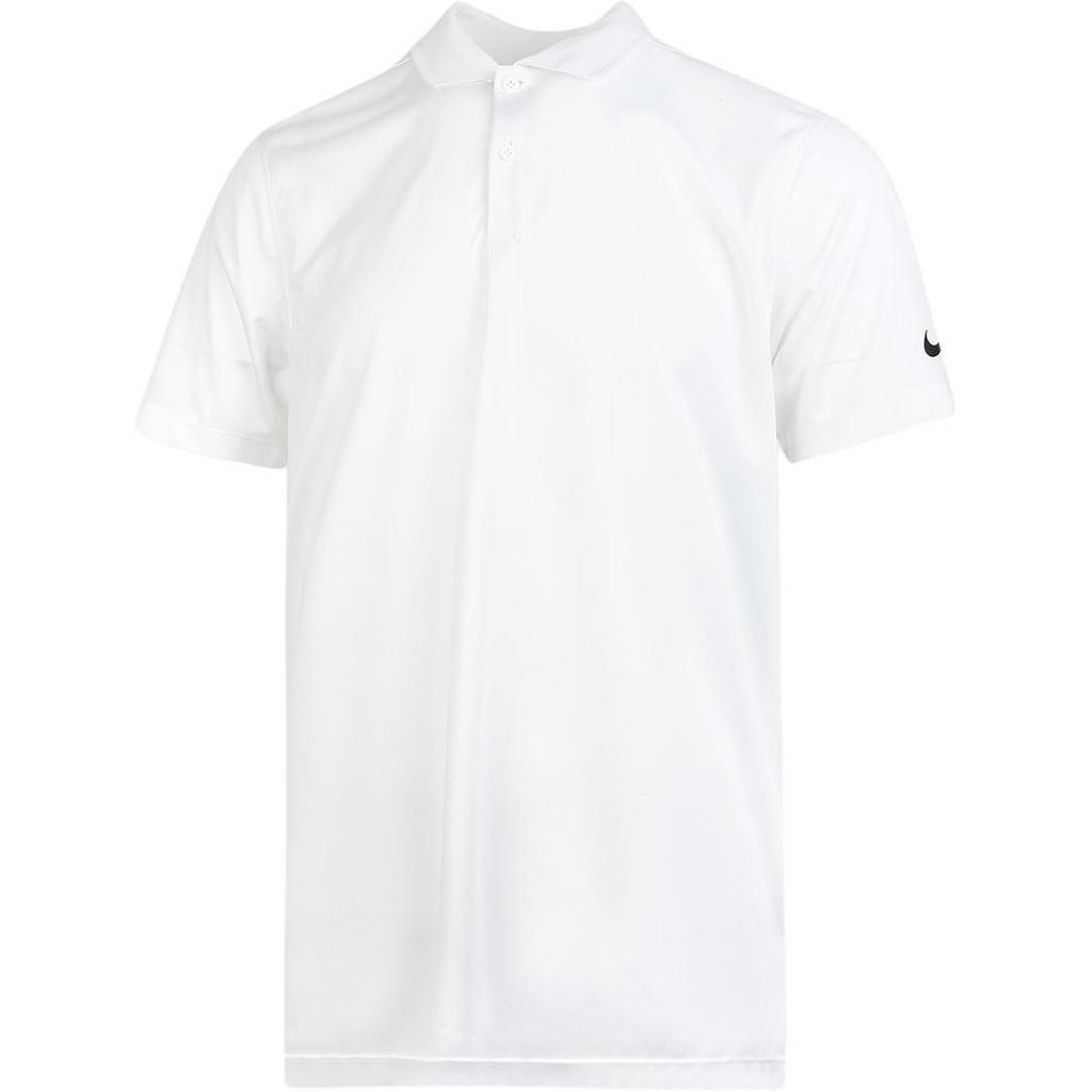 Nike Dri-FIT Victory Solid Logo Short Sleeve Polo Shirt Men Tops White DH0824-100