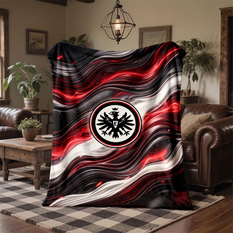 Eintracht Frankfurt Football Print Flannel Blanket Soft Warm Sofa Bed Throw Blanket For Home Office Bedroom