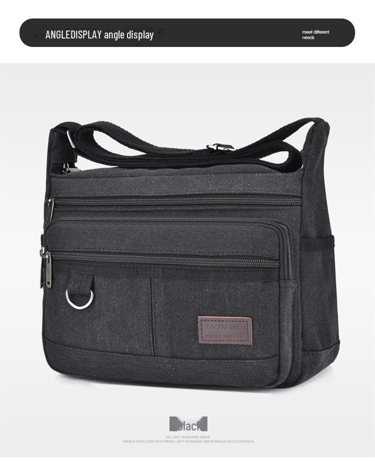 Дышащая износостойкая сумка-мессенджер из парусины — компактная и повседневная