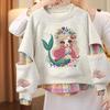 Вышитая толстовка с имитацией двойки для девочек на весну-осень