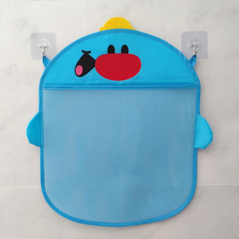 Dinosaur Duck Cartoon Animal Baby Bath Toys Organizer Net Bag Suction Cup Bathroom Baby Shower Tidy Storage Drain Water Dry