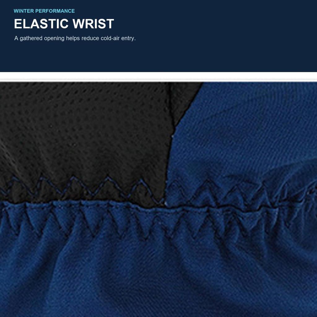 Unisex Winter Cycling Gloves Fleece Lined Wind‑Resistant Water‑Repellent Touch Screen Anti‑Slip Warm Gloves for Motorcycle Riding Outdoor Commute