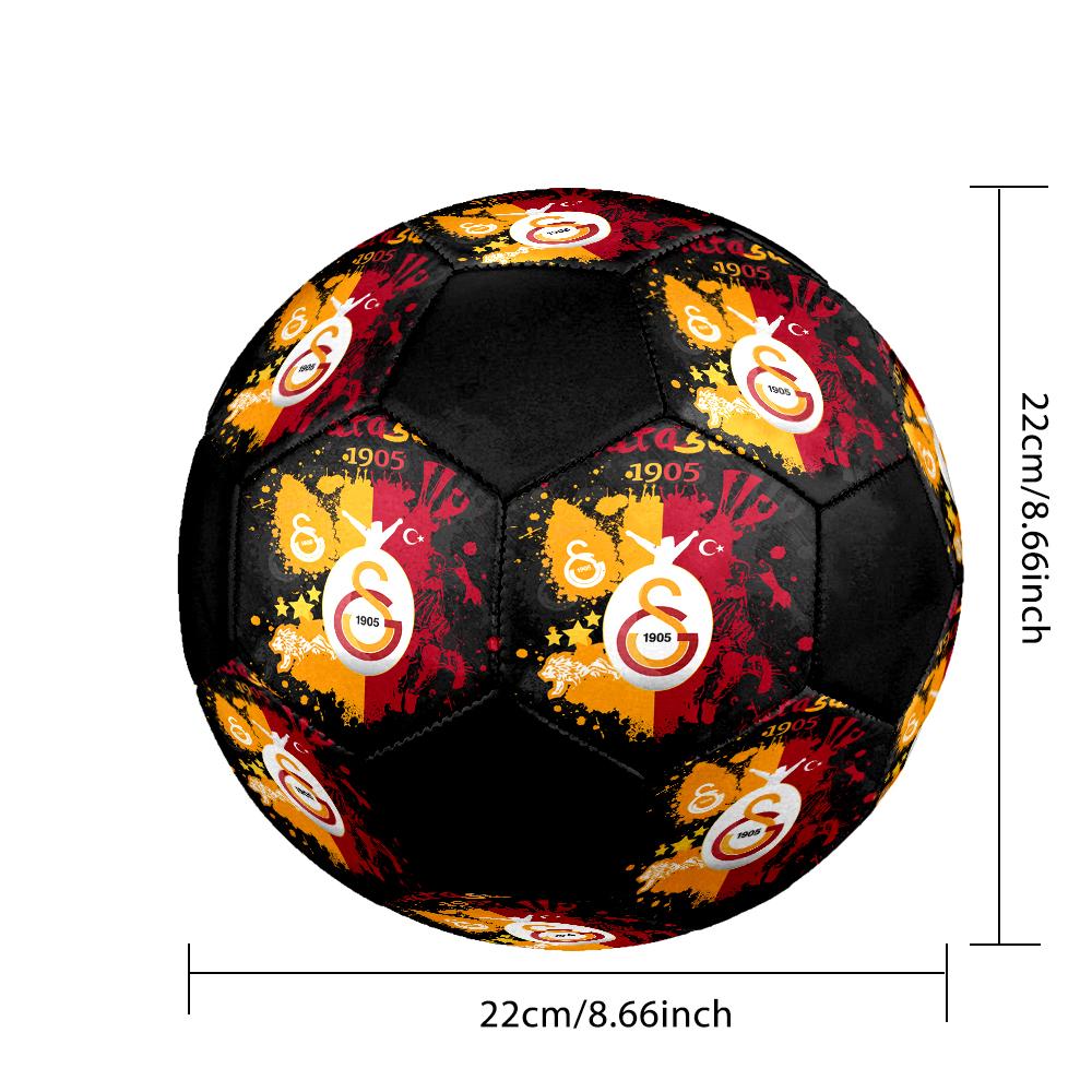 Футбольный мяч для зала Galatasaray Цветной Машинная строчка ПВХ Размер 5 Командная тренировка Готов к соревнованиям Прочный Высокий отскок Крутой Спортивный подарок