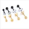 Medical Titanium Steel Coarse Needle Zircon Earrings for Girls Men Rhinestone Studded Earrings Ear Bone Nails