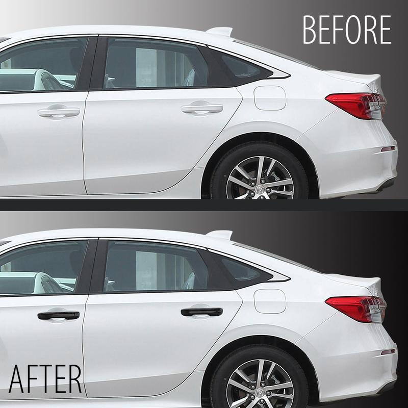 Для Honda Civic 11-го поколения   2024 Автомобиль Стиль Углеродного Волокна Накладка на Ручку Двери Снаружи Декоративная Накладка с Декором для Бесключевого Доступа