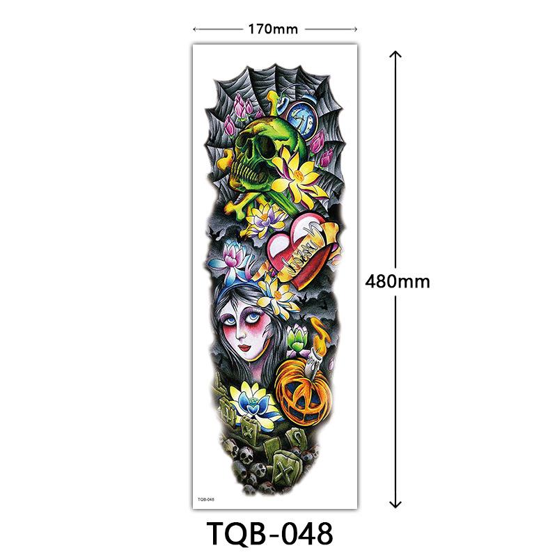 Наклейка-тату на всю руку, Наклейка-тату на всю руку с большой картинкой, Наклейка-тату с цветами на руку Тату