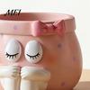 Unique Birthday Gifts for Girls Cute Cartoon Girl Pen Holder, Resin Makeup Brush Decorative Desktop Creative Stationery Holder Organizer with