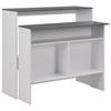 VidaXL Bar Table with 2 Tabletops White and Grey 130x40x120 Cm 280221