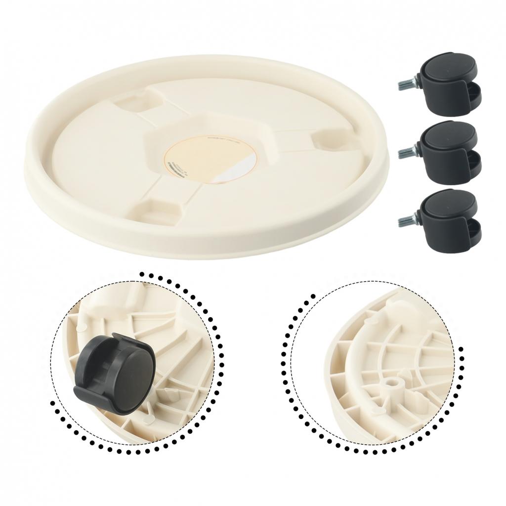 Flowerpot Base Roller Plate Sturdy Support with Degree Rotating Wheels