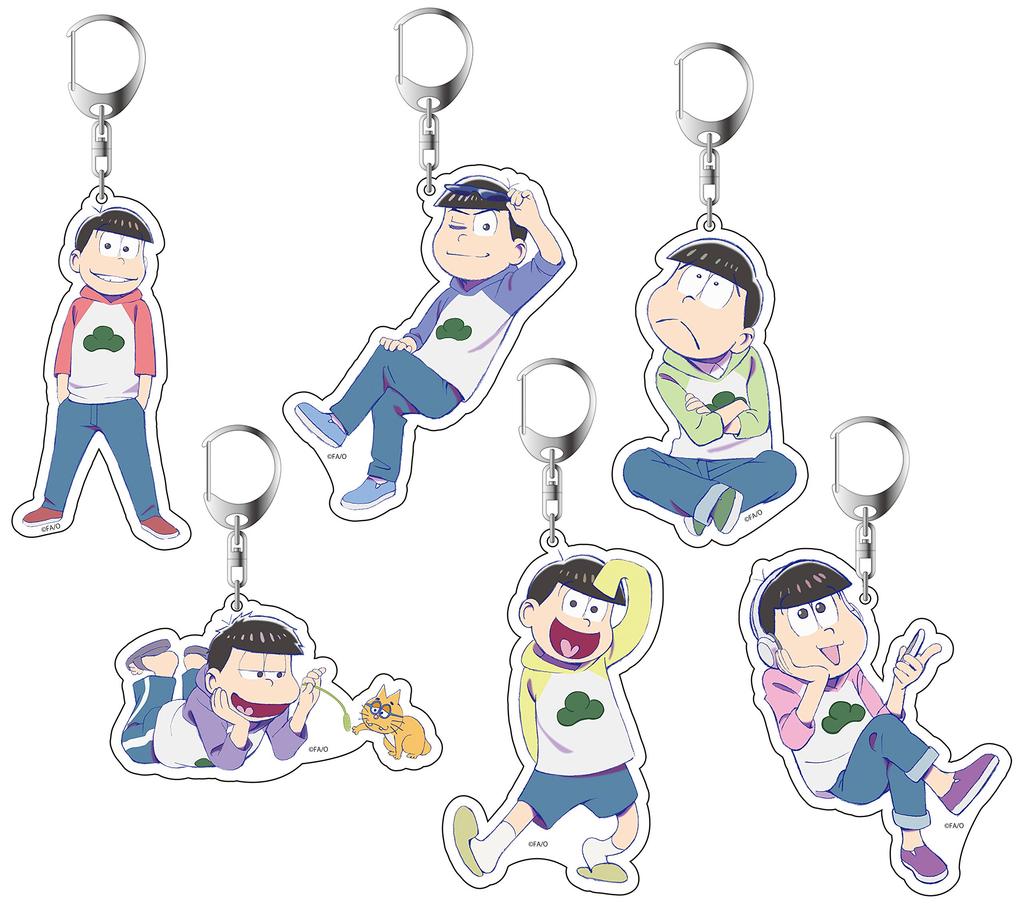 Todomatsu Acrylic Keychain Raglan Osomatsu-san Vol.2