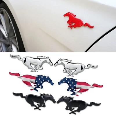 Наклейки на крыло автомобиля с логотипом Mustang Explorer Fusion Mondeo Focus MK2 MK3 MK7 Ranger Kuga Значок Лошадь Decals