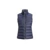Polo однотонный жилет без рукавов с застежкой-молнией на вороте, женские жилеты темно-синего цвета WMPOOTWNN220073-410