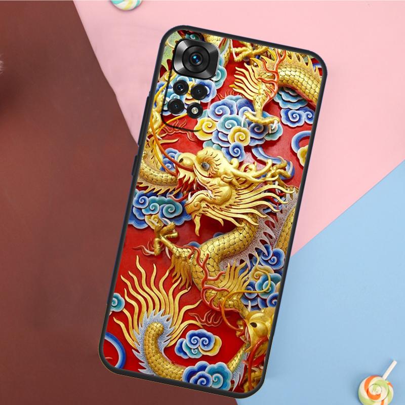 Чехол с китайским драконом для Xiaomi Redmi Note 13 Pro 14 12 11 9 10 9S 10S 11S 12S Redmi 14C 10C 12C 13C