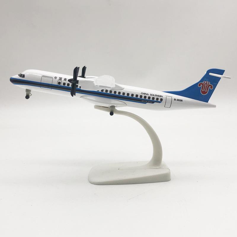 Металлическая модель самолета ATR с колесами и шасси, 20 см, статичная модель, подарок