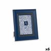 Cadre Photo - Plastique - Bleu - 6 Unités - 26x21 Cm - Design Contemporain