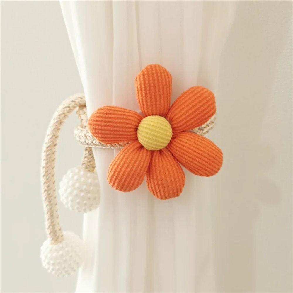 1PC Flower Shape Curtain Buckle Clip Magnetic Buckle Curtain Holders Kids Room