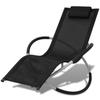 Day and Night - Day and Night Black and Gray Steel Geometric Garden Lounger