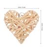 4pcs Willow Woven Heart-Shaped Pendant 15Cm Rattan Hanging Decor For Valentine'S Day Wedding Party Festival Showcase Decoration