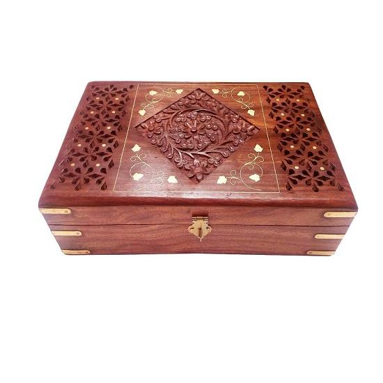 Jewelry Box for Women 25.4cm Handmade Decorative Cases Set Storage  Boxes