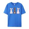 Cute Pink Leopard Plaid Flower Happy Easter Bunny Rabbit Graphic Tees Vintage Streetwear Tops T Shirt