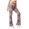 Spring Summer Women's Pants Water Wave Yoga Casual Pants Flared Pants