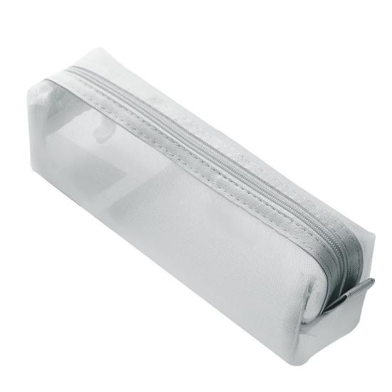 Сплошной цвет на молнии прозрачный сетчатый пенал сумка для хранения ручек студенческий подарок