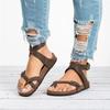 Fashion Multi Colored Womens Sandals with Open Toe Straight Buckle Strap Non Slip Wear-resistant 2025 New Summer Outdoor PU Flat Sandals