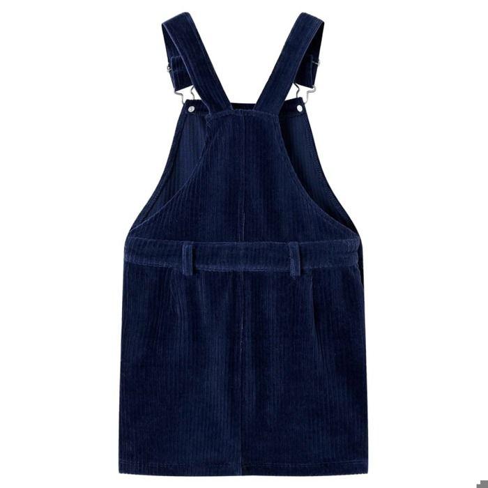Платье-комбинезон - vidaXL - Детский - Вельвет - Регулируемые бретели - Утилитарные карманы