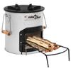 VidaXL Camping Wood Stove Silver 45x25x26 Cm Steel, Charcoal Grill, Wood Stove, Patio Heater, Fireplace, Stove 319438