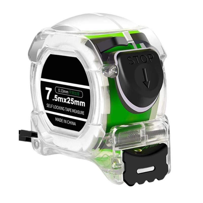 Высокоточная 3/5/7.5/10 м прозрачная самоблокирующаяся рулетка, легкая и прочная для строительства и дизайна