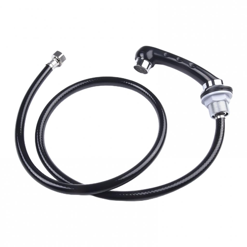 Черная душевая лейка и шланг 117 см, антикоррозийные