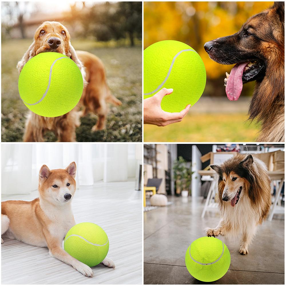 9.5‘um Oversize   Tennis  s Inflatable Tennis   with Pump Dog Toy  s For Signature Children Adult Pets Dogs Cats Fun