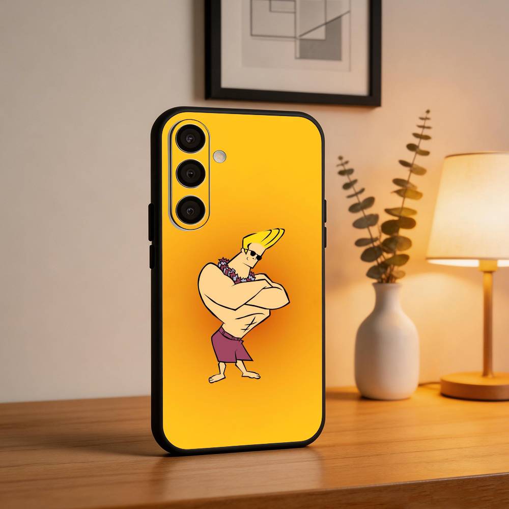 J-Johnny B-Bravo Anime Phone Case For Samsung  A73,72,71,A52,51,40,41,A22,A32,31,A13, Soft Black Shell