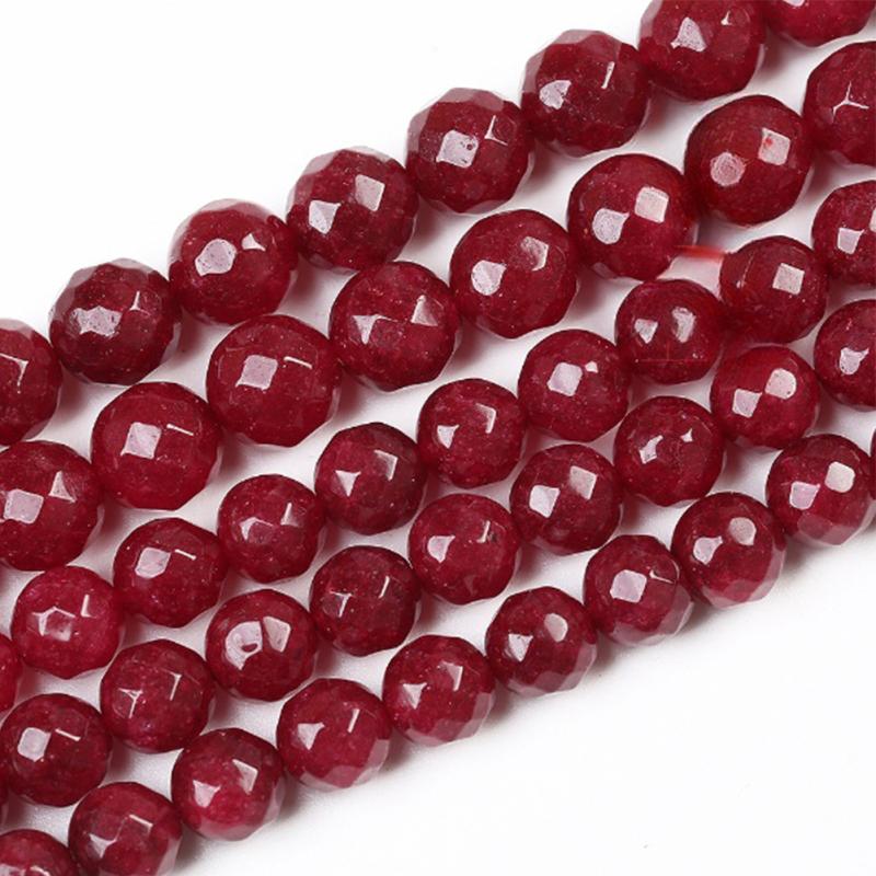 6 мм/8 мм/10 мм натуральные круглые бусины из кристалла халцедона, граненые полудрагоценные камни, свободные бусины, ювелирные изделия своими руками