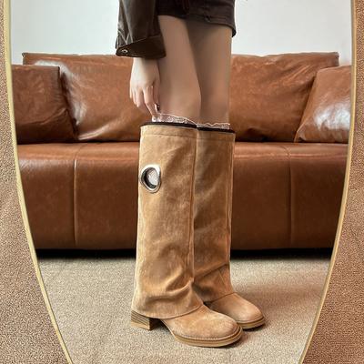 Милые крутые ботинки ботинки женские новые дизайн с отверстиями модные ботинки ретро толстый каблук рыцарские ботинки пикантный