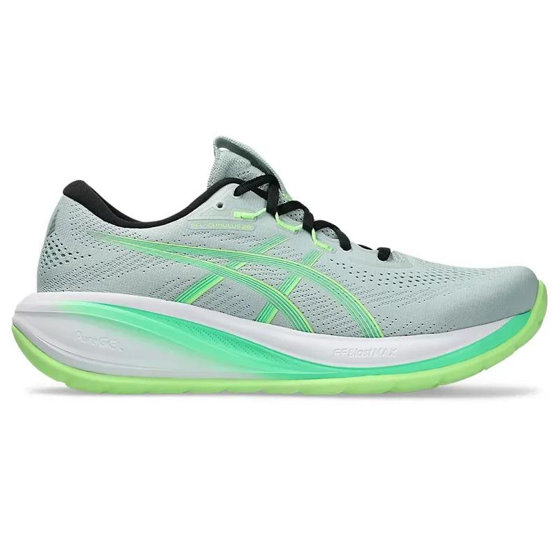 ASICS GEL CUMULUS 28 Low top Casual Marathon Training Running Shoes Men's White Green (Unisex) Running Shoes 1011C143400