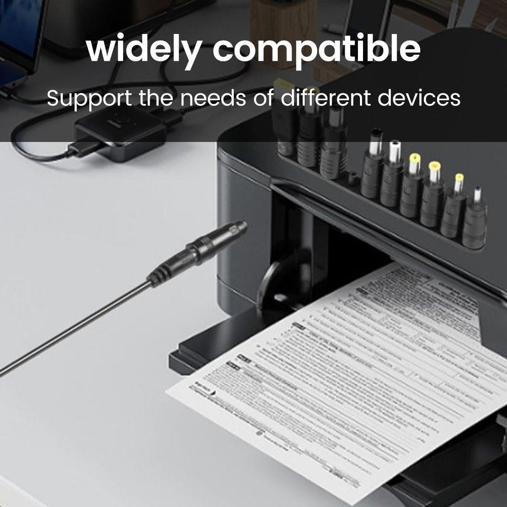 With 10 Connector Tips USB C To DC PD Adapter Cable 5V/9V/12V/15V/20V Boost Cable  Camera