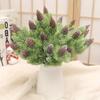 2Pcs 7 Branches Artificial Plastic Pine Nuts Cones Fake Plants Tree for Christmas Party Decoration Faux Grass Xmas Pome Decoration
