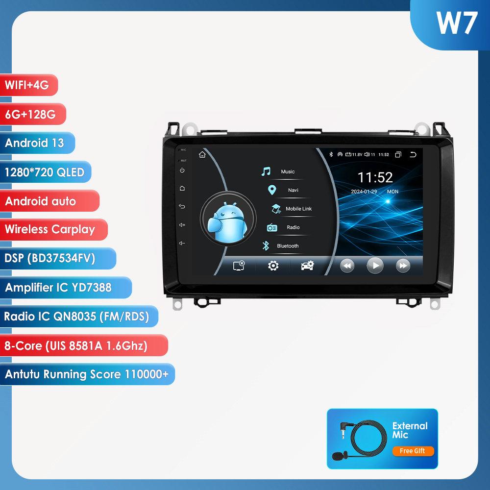 OSSURET Android13 Car Radio for Mercedes Benz W169 W245 B200 W906 Sprinter W639 Vito Multimedia Video Player GPS Carplay Auto Navigation Intelligent