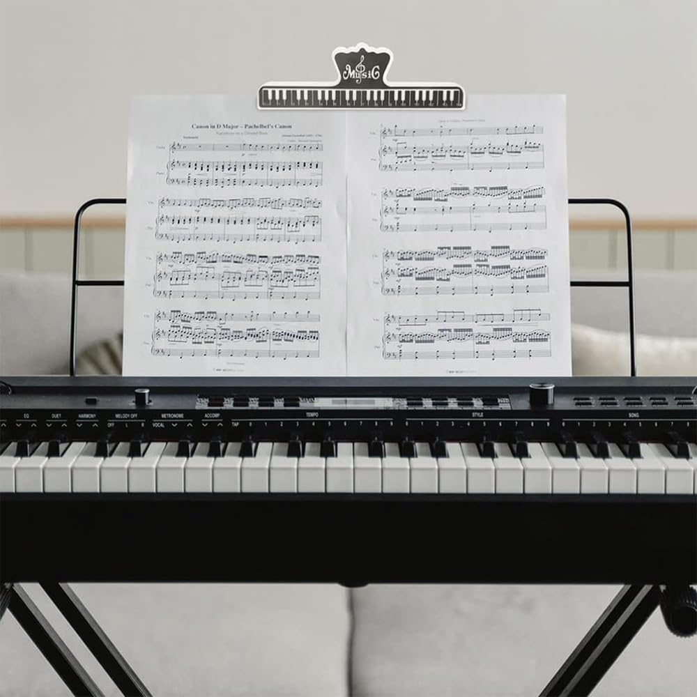 YACHUN Музыкальный набор нотных страниц Закладка Музыкальный пластиковый фортепианный нотный набор Аксессуары Клип, 4, Клип, Подставка, Подставка, Нота, Подставка, Музыка,