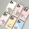 Мультяшный Милый Кот Чехол для Телефона Для iPhone 17 16 15 14 11 12 13 Pro Max Plus Pro Цветной Серебряный Чехол