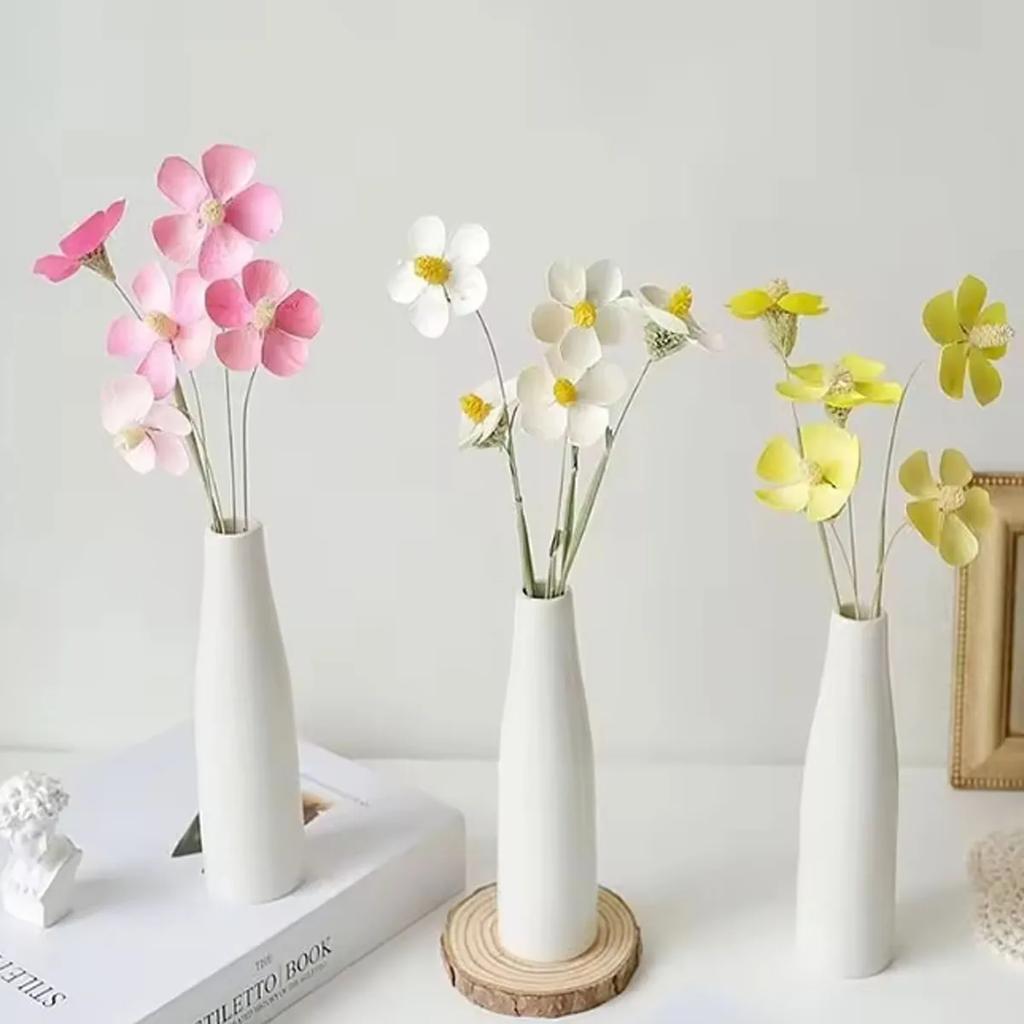 1pc-Scandinavian Plastic Vase Living Room Bedroom Decorative Vase Simple Home Fresh Flower Arrangement Vase