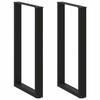VidaXL U-Shaped Bar Table Legs, 2 Pieces, Black, 60 X (100-101) Cm, Steel 4013236