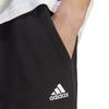 adidas Спортивные брюки прямого кроя с однотонным логотипом и завязками на шнурке, мужские, черные, IC9425