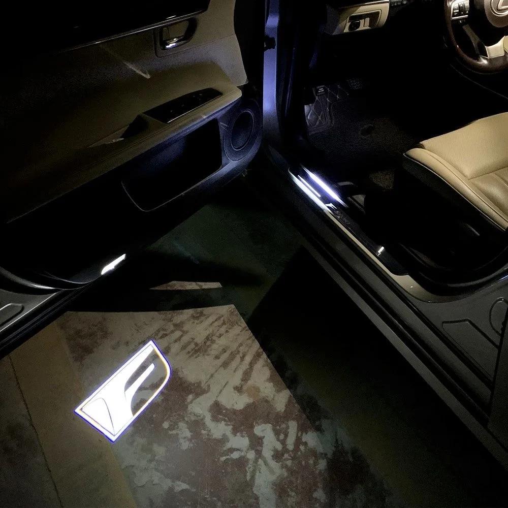 2PCS Car Door Welcome Light Led HD Projector Lamp Courtesy Lights For Lexus F SPORT ES IS LX RX GS GX UX LS