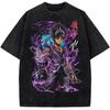 Футболка с принтом аниме YuYu Hakusho Хьеи Мужская Женская Стиранный Хлопок Футболки Манга Винтажная Футболка Харадзюку Мужская Футболка с Короткой Рукавой