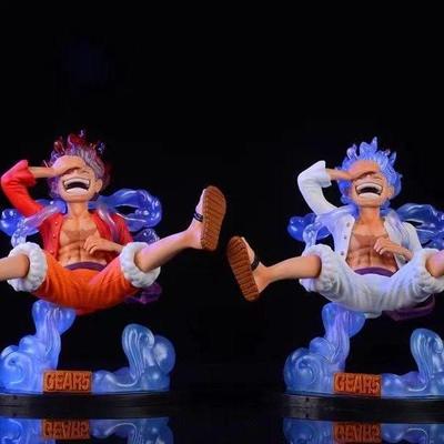 Аниме One Piece Рисунок Луффи Шестерня 5 Фигурка Бога Солнца Луффи Ника Сменная Голова Может Подсвечиваться ПВХ Модель Кукла Игрушка