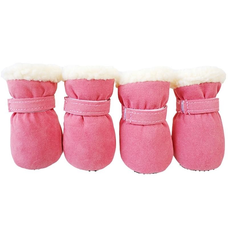 4 шт. обуви для собак маленьких и больших пород, зимние теплые сапоги для щенков, нескользящие мягкие кроссовки для кошек, обувь для прогулок на открытом воздухе для собак