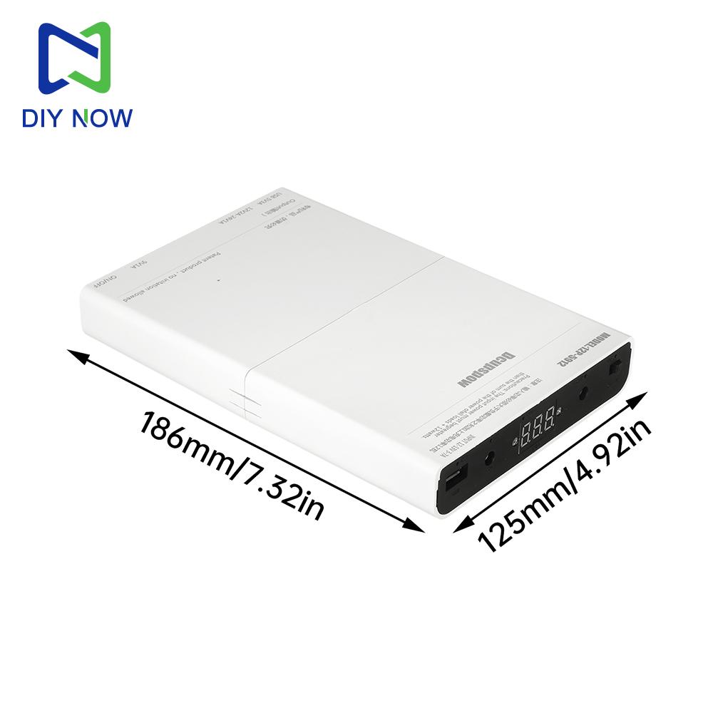 Блок бесперебойного питания DC UPS на 12 слотов 18650, источник питания UPS 5V 9V 12V 24V, регулируемый держатель для аккумуляторов, DIY-комплект для роутера, модема, NAS, камеры, без пайки